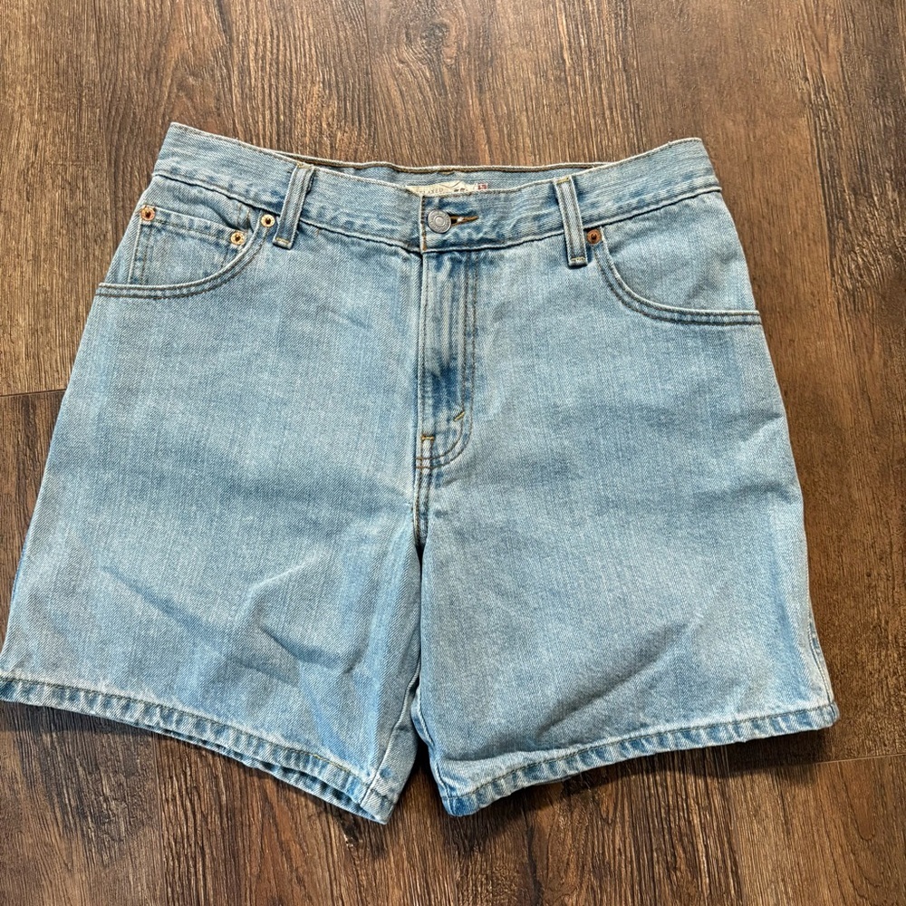 Levi's Light Blue High-Waist Denim Jean Shorts